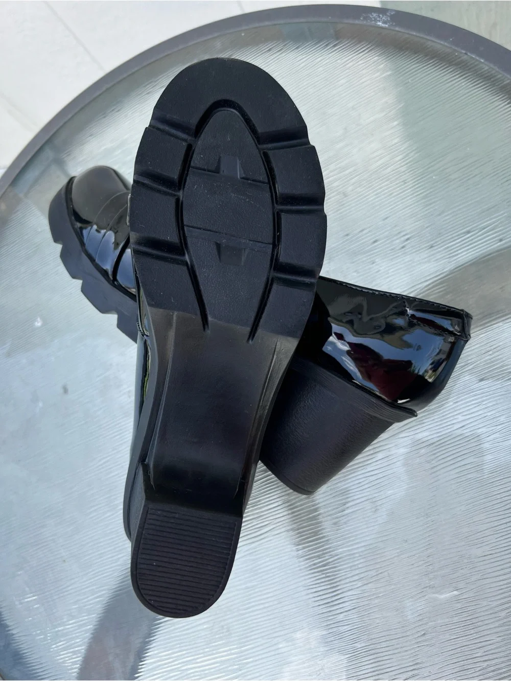 Black Patent Leather Women's Platform